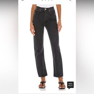 Agolde 90s pinch waist black tea